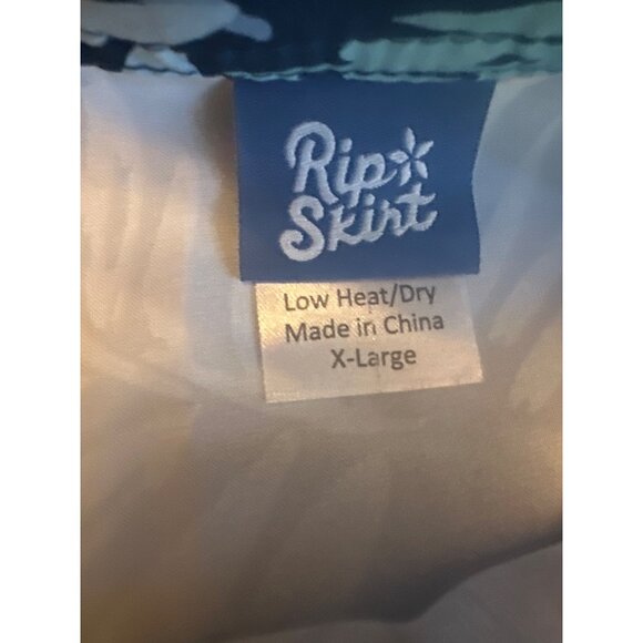 Rip Skirt Navy Tropical Print Wrap Skirt X-Large Lightweight Athletic Sporty - Picture 4 of 5